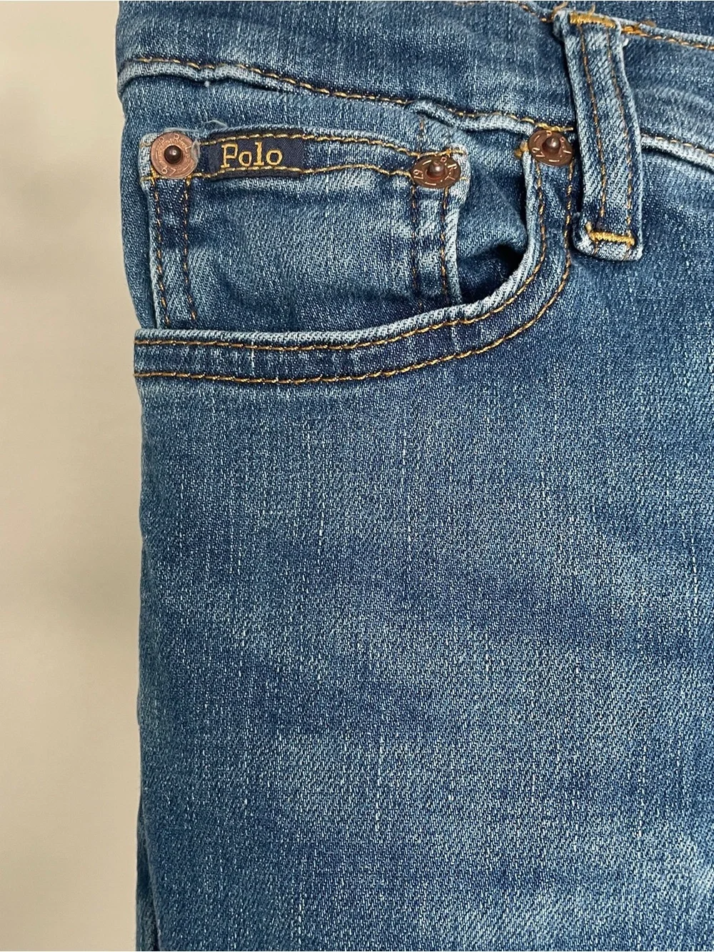 Polo Ralph Lauren Boys 12 Eldridge Skinny Jeans Medium Wash Blue Denim Casual